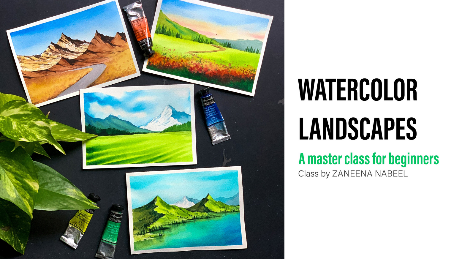 How to paint different landscapes with watercolor